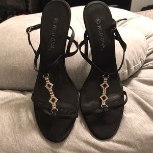 Wild Diva Black Heels